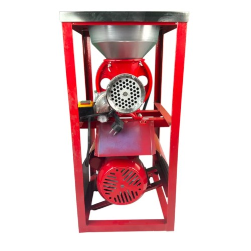 Masina Tocat Carne Nr.32 German Meister cu motor electric 1,3 kw ,Palnie pentru carnati ,platforma inox,buton start stop
