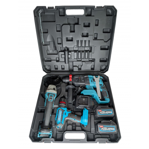 Trusa 3 unelte, German Meister, Rotopercutor, Polizor Unghiular și Autofiletanta cu percutie