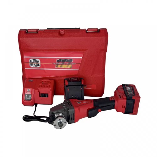 Polizor Unghiular / Flex German Meister, Rosu , cu 2 Acumulatori, 36V, 8Ah, 10000 RPM