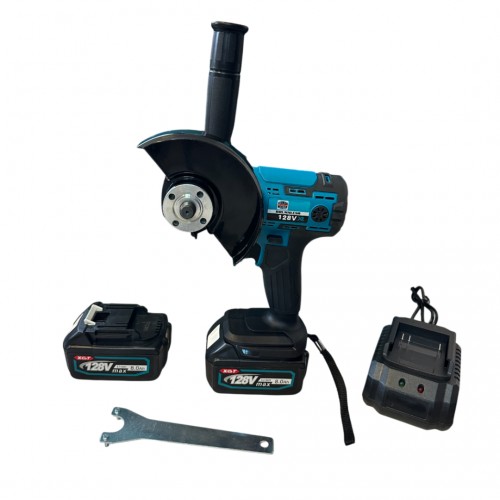 Trusa 8 in 1 German Meister, 128V 8AH cu 2 Acumulatori, Scule Interschimbabile+2 discuri de taiat metal, un disc de taiat lemn, un disc de taiat beton, un set de manusi si o pereche de ochelari