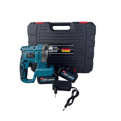 Vibrator pentru beton cu 2 Acumulatori 128V, 10Ah+Lance 35mm 1.5m, German Meister